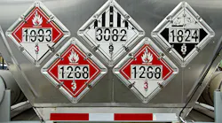 Hazmat Placards On Tanker