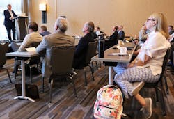 Attendees listen as Harold Sumerford Jr., CEO of J&amp;M Tank Lines, delivers the ATA update during NTTC&apos;s 2022 Annual Conference in San Diego, Calif.