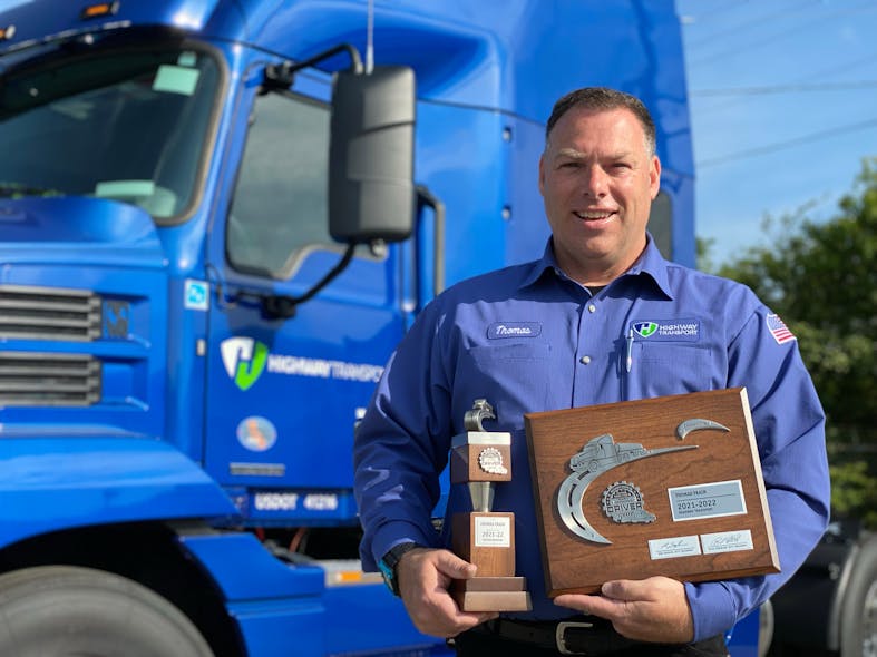 Highway Transport driver Thomas Frain was named 2021-22 Professional Tank Truck Driver of the Year during NTTC&apos;s 2022 Annual Conference in San Diego, Calif.