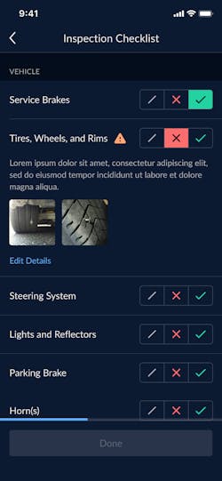 Drivers using Lytx DVIR service can upload photos and videos to enhance their reports and help technicians better understand issues with a vehicle or trailer.