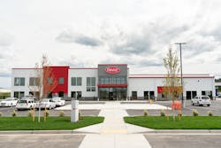 The Dobbs Peterbilt dealership and service station was built from the ground up in Sumner, Washington.