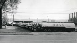 An early fleet of Ruan fuel tankers. An early fleet of Ruan fuel tankers.
