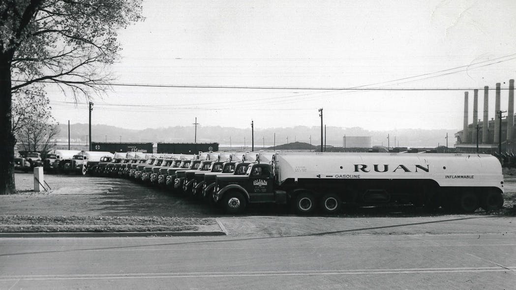 An early fleet of Ruan fuel tankers.