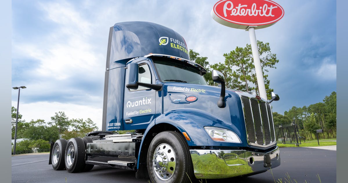 Quantix showcases newly delivered Peterbilt 579 electric vehicles for ...