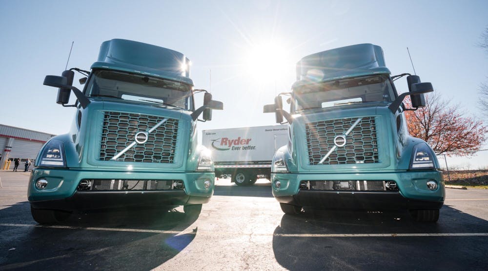 Ryder will utilize Volvo VNR Electric trucks to support logistics routes servicing Volvo Group assembly operations in Pennsylvania.