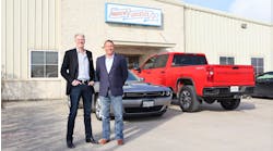 Darron Eschle, Andrews Logistics chairman and CEO, at left, and COO Marc Miller are targeting the chemical sector for accelerated growth in 2023.