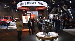 The S13 Integrated Powertrain takes a front-and-center position at International Truck&rsquo;s CONEXPO-CON/AGG 2023 exhibit space.