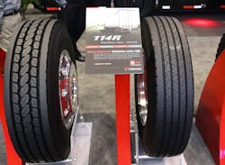 Yokohama introduced the 114R regional-haul trailer tire during the 2023 TMC Annual Meeting in Orlando, Florida. Yokohama introduced the 114R regional-haul trailer tire during the 2023 TMC Annual Meeting in Orlando, Florida.