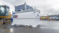 The Top Tote can be attached to the top of a TransCube Global fuel tank for a convenient, 2-in-1 diesel and DEF solution.