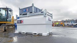 The Top Tote can be attached to the top of a TransCube Global fuel tank for a convenient, 2-in-1 diesel and DEF solution. The Top Tote can be attached to the top of a TransCube Global fuel tank for a convenient, 2-in-1 diesel and DEF solution.