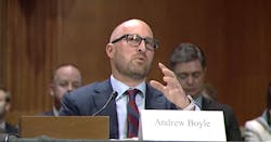 Andrew Boyle testifies before the U.S. Senate. Andrew Boyle testifies before the U.S. Senate.