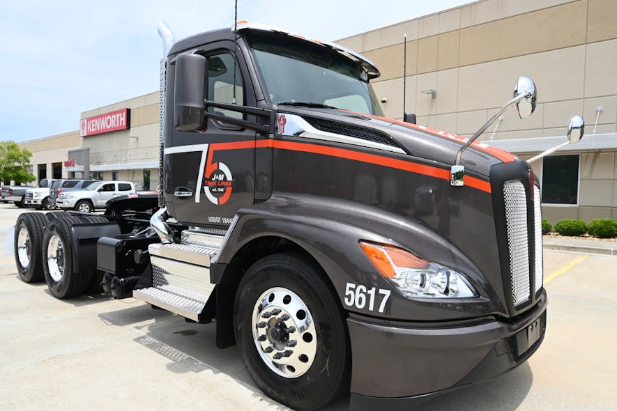 J&amp;M recently took delivery of brand-new, specially wrapped Kenworth tractors in celebration of the company&apos;s 75th anniversary.