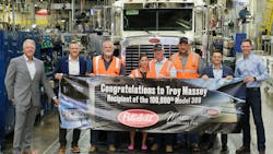 Peterbilt S 100 000th Model 389 Presented To Massey Motor Freight 6503028150d78 Peterbilt S 100 000th Model 389 Presented To Massey Motor Freight 6503028150d78