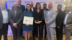 From left to right are company driver Luc Ouimet, Director HRBP Nick D’Amico, area manager Alan Campbell, director of culture and communications Leah Miller, VP of Bulk Plus Logistics Don Campbell, VP of people and culture Rhonda Leason, owner-operator Amarjit Tambarh, VP of operations northeast Alex Giannuzzi, company driver Sukvinderjeet (Rocky) Bhinder, and dispatch manager Rahul Prakash.