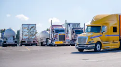 Realize Truck Parking Stock Image 300dpi