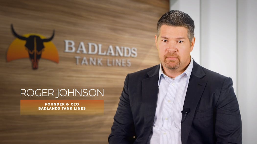 Badlands Tank Lines founder and CEO Roger Johnson.