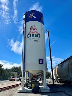 Giant Cement recently leased three mobile storage silos from XBL Storage Solutions in a big win for the dry bulk logistics provider. Giant Cement recently leased three mobile storage silos from XBL Storage Solutions in a big win for the dry bulk logistics provider.