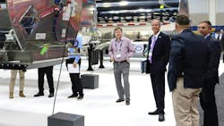 NTTC chairman Herb Evans visits the exhibit hall during Tank Truck Week 2023. NTTC chairman Herb Evans visits the exhibit hall during Tank Truck Week 2023.