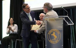 Brian Carnes, Lancaster County Council vice chairman, presents Continental Tire the Americas CEO Jochen Etzel with a proclamation declaring March 21, 2024, as Continental Tires the Americas Day. Brian Carnes, Lancaster County Council vice chairman, presents Continental Tire the Americas CEO Jochen Etzel with a proclamation declaring March 21, 2024, as Continental Tires the Americas Day.
