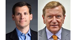 Cummins' Brett Merritt, at left, and J&M Tank Lines CEO Harold Sumerford Jr. Cummins' Brett Merritt, at left, and J&M Tank Lines CEO Harold Sumerford Jr.