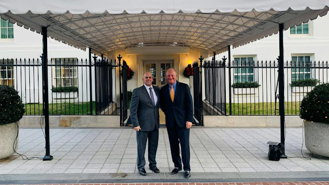 Ryan Streblow, NTTC president, at left, and Rob Sandlin, Florida Rock and Tank Lines president