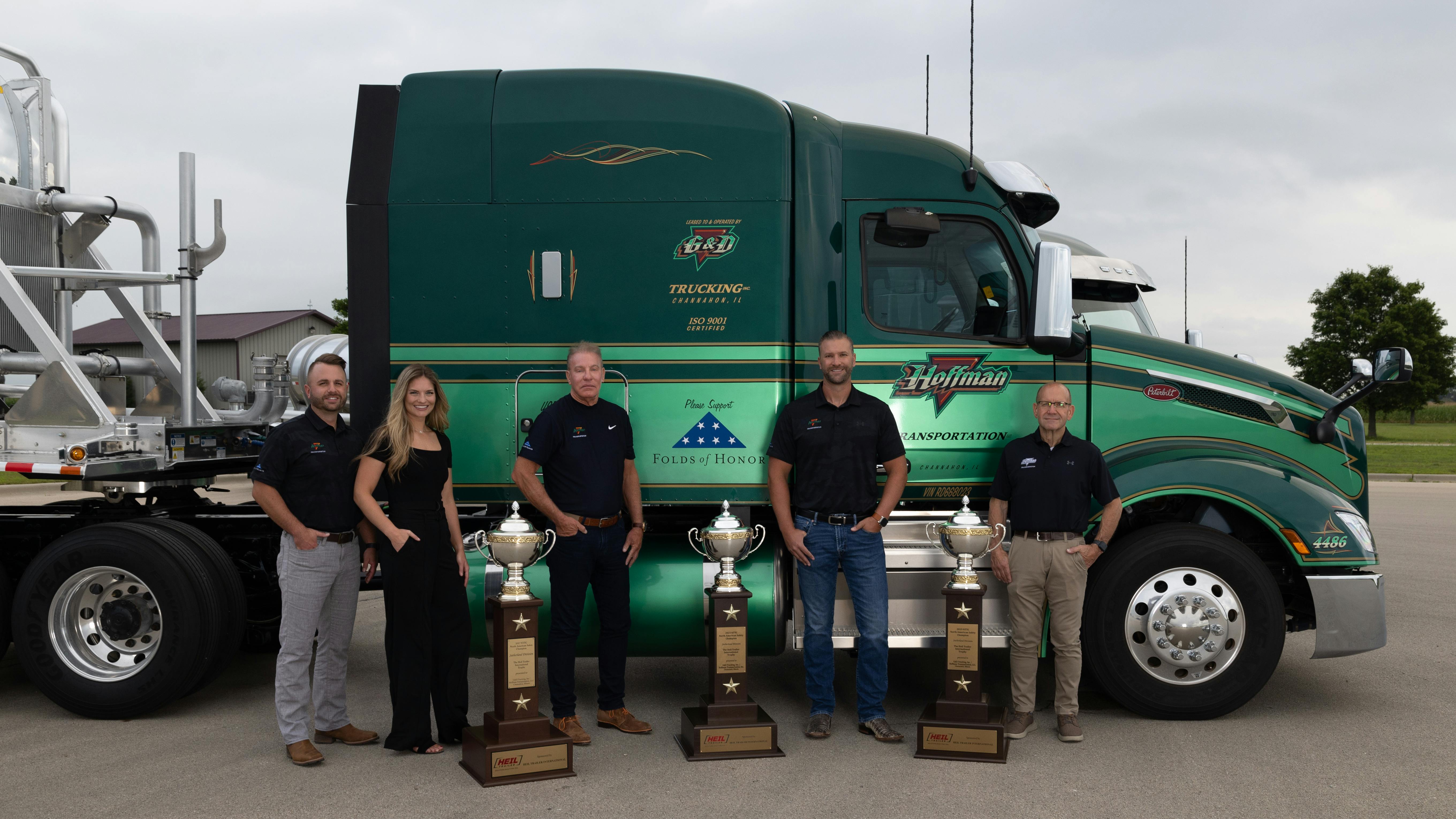 From left to right are VP J. Golden, HR Director Kolby Golden (Hoffman), CEO Kevin Hoffman, EVP Jordan Hoffman, and COO Jery Curl.