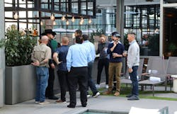 Wabash hosted a customer reception at the JW Marriott Charlotte's Aura Rooftop featuring Team Penske driver Ryan Blaney (in the Wabash hat), who drives the Wabash No. 12 Ford Mustang. Wabash hosted a customer reception at the JW Marriott Charlotte's Aura Rooftop featuring Team Penske driver Ryan Blaney (in the Wabash hat), who drives the Wabash No. 12 Ford Mustang.