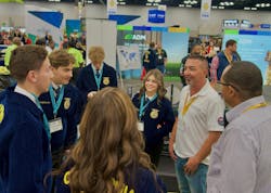 Dave Powell visits with students at the 97th Annual National FFA Convention in Indianapolis. Dave Powell visits with students at the 97th Annual National FFA Convention in Indianapolis.