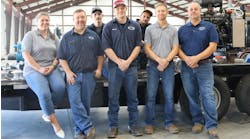Tank Works CEO Joe Kogut, at right, and Spencer Ehlert, second from right, lead the new Olsta Co. rig-out team. Tank Works CEO Joe Kogut, at right, and Spencer Ehlert, second from right, lead the new Olsta Co. rig-out team.