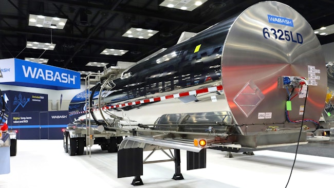 A Wabash trailer at NTTC's 2023 Tank Truck Week.