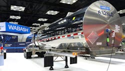 A Wabash trailer at NTTC's 2023 Tank Truck Week. A Wabash trailer at NTTC's 2023 Tank Truck Week.