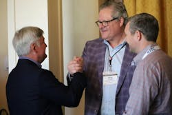 NTTC members, left to right, Hans Schaupp, Greg Hodgen, and Ryan Usher chat during the 2025 Executive Forum at the Trump National Doral in Miami, Florida. NTTC members, left to right, Hans Schaupp, Greg Hodgen, and Ryan Usher chat during the 2025 Executive Forum at the Trump National Doral in Miami, Florida.