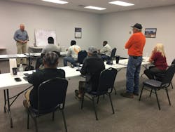 Ward Best addresses new drivers at the ABC terminal in Lexington, South Carolina. Ward Best addresses new drivers at the ABC terminal in Lexington, South Carolina.