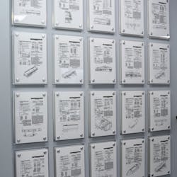 Patents cover one wall of MAC LTT President Jim Maiorana's office in Kent, Ohio. Patents cover one wall of MAC LTT President Jim Maiorana's office in Kent, Ohio.
