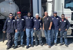 The Stainless Tank Specialist team in Wilmer, Texas, includes David Lopez, second from right, and Ray Watson, third from right. The Stainless Tank Specialist team in Wilmer, Texas, includes David Lopez, second from right, and Ray Watson, third from right.