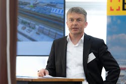 Bertschi CEO Jan Arnet presents the strategic significance of the AZT terminal. Bertschi CEO Jan Arnet presents the strategic significance of the AZT terminal.