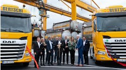 Ribbon-cutting celebration at the AZT terminal with Bertschi representatives. Ribbon-cutting celebration at the AZT terminal with Bertschi representatives.