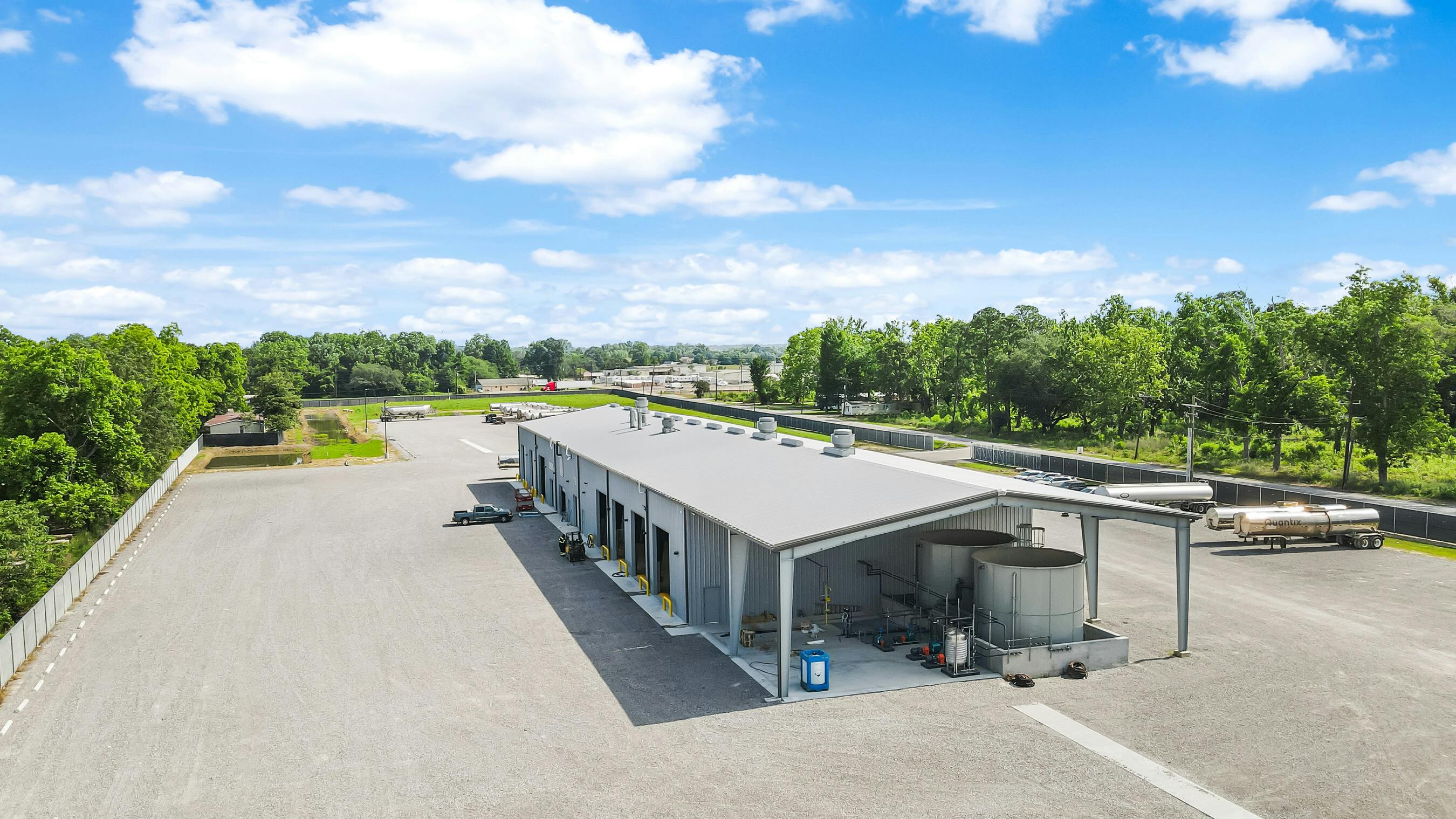 Arial view of the new Quantix Port Allen tank wash location in Louisiana.