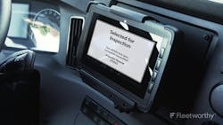 Expedited Inspection securely and automatically transfers fleet and vehicle registration data to pre-fill inspection forms while also automating the delivery of a driver’s Electronic Record of Duty Status (eRODS) directly to enforcement. Expedited Inspection securely and automatically transfers fleet and vehicle registration data to pre-fill inspection forms while also automating the delivery of a driver’s Electronic Record of Duty Status (eRODS) directly to enforcement.