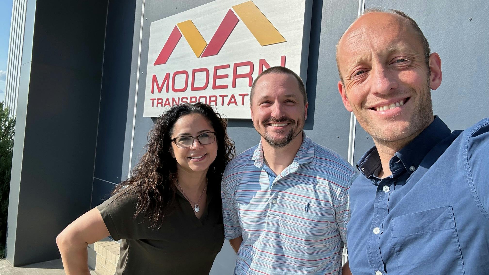 BeyondTrucks CEO Hans Galland, at right, recently won a prestigious Gold Stevie Award for Best Entrepreneur in the transportation category of the 2025 American Business Awards