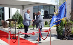 STE President Chris Sipe welcomes Ryan Streblow, NTTC president and CEO, to the podium. STE President Chris Sipe welcomes Ryan Streblow, NTTC president and CEO, to the podium.