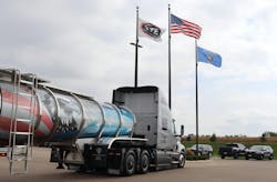 A Blackhawk Transport International LT truck connected to a 'Screaming Eagle' double-conical trailer provided by STE dealer Siouxland Trailer Sales was an eye-catcher during the grand-opening celebration in Beloit, Wisconsin. A Blackhawk Transport International LT truck connected to a 'Screaming Eagle' double-conical trailer provided by STE dealer Siouxland Trailer Sales was an eye-catcher during the grand-opening celebration in Beloit, Wisconsin.
