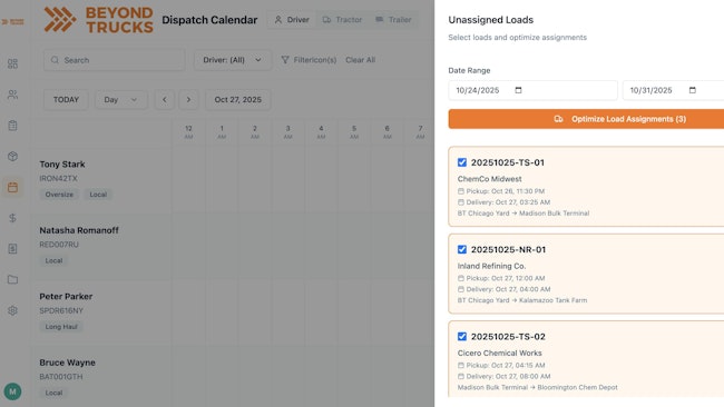 BeyondTrucks introduced a new AI-powered optimization tool embedded into its TMS platform during ATA's 2025 Management Conference & Exhibition in San Diego, California.