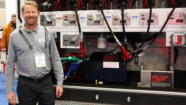 Sage Oil Vac CEO Aaron Sage highighted his company's latest equipment during Work Truck Week 2025 in Indianapolis.