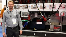 Sage Oil Vac CEO Aaron Sage highighted his company's latest equipment during Work Truck Week 2025 in Indianapolis. Sage Oil Vac CEO Aaron Sage highighted his company's latest equipment during Work Truck Week 2025 in Indianapolis.