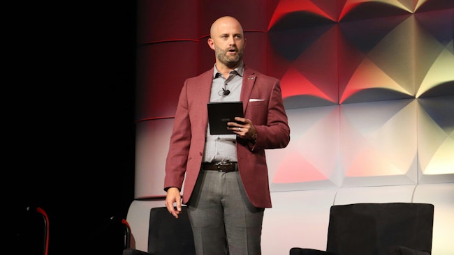David Price, NTTC chairman and UPT executive vice chairman, moderates a supplier panel during Tank Truck Week 2025 in Kansas City, Missouri.