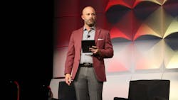 David Price, NTTC chairman and UPT executive vice chairman, moderates a supplier panel during Tank Truck Week 2025 in Kansas City, Missouri. David Price, NTTC chairman and UPT executive vice chairman, moderates a supplier panel during Tank Truck Week 2025 in Kansas City, Missouri.