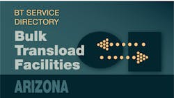 Transload Directory title slide for Arizona with an icon representing product transfer Transload Directory title slide for Arizona with an icon representing product transfer