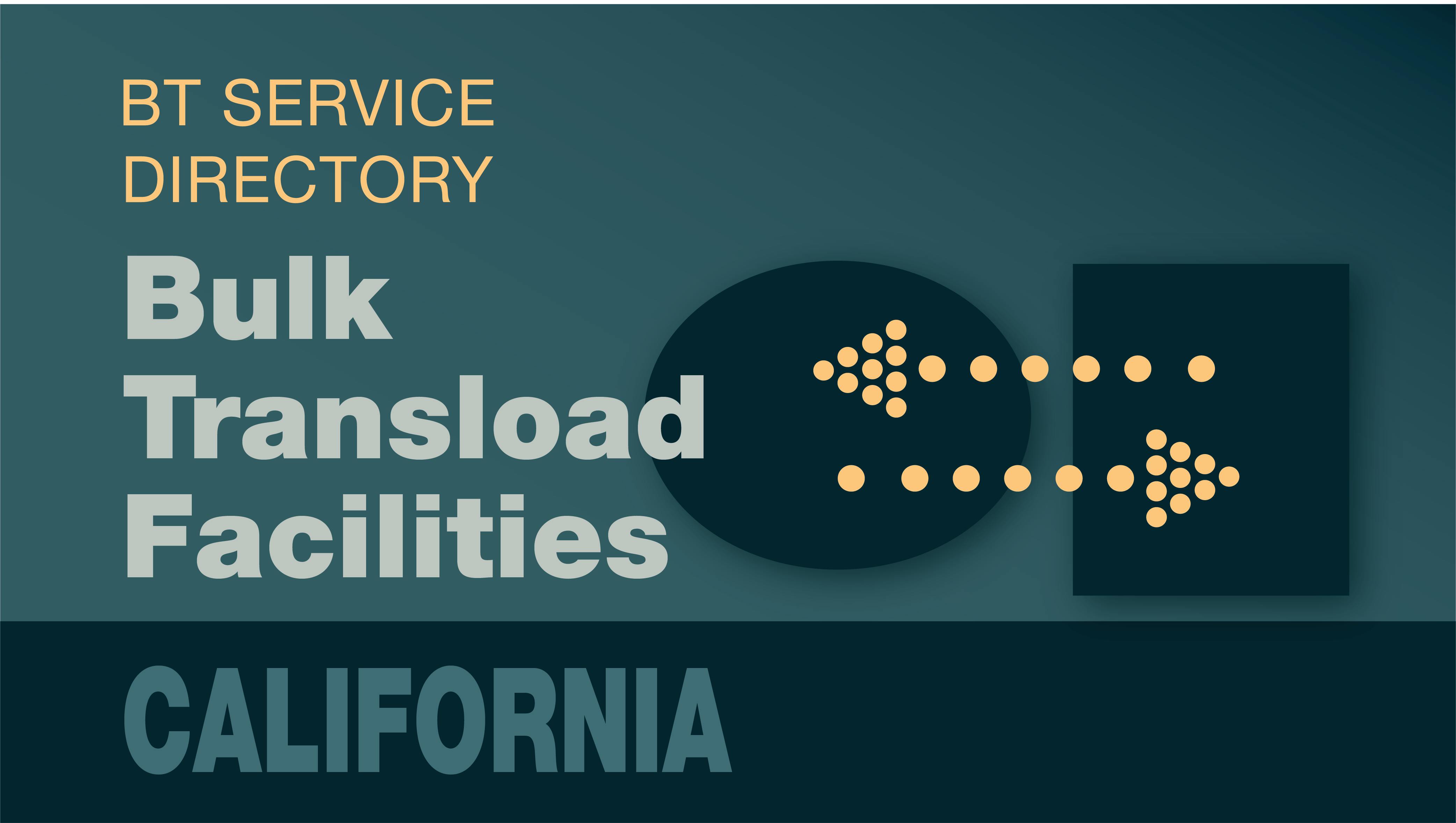 Transload Directory title slide for California with an icon representing product transfer