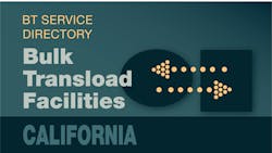 Transload Directory title slide for California with an icon representing product transfer Transload Directory title slide for California with an icon representing product transfer